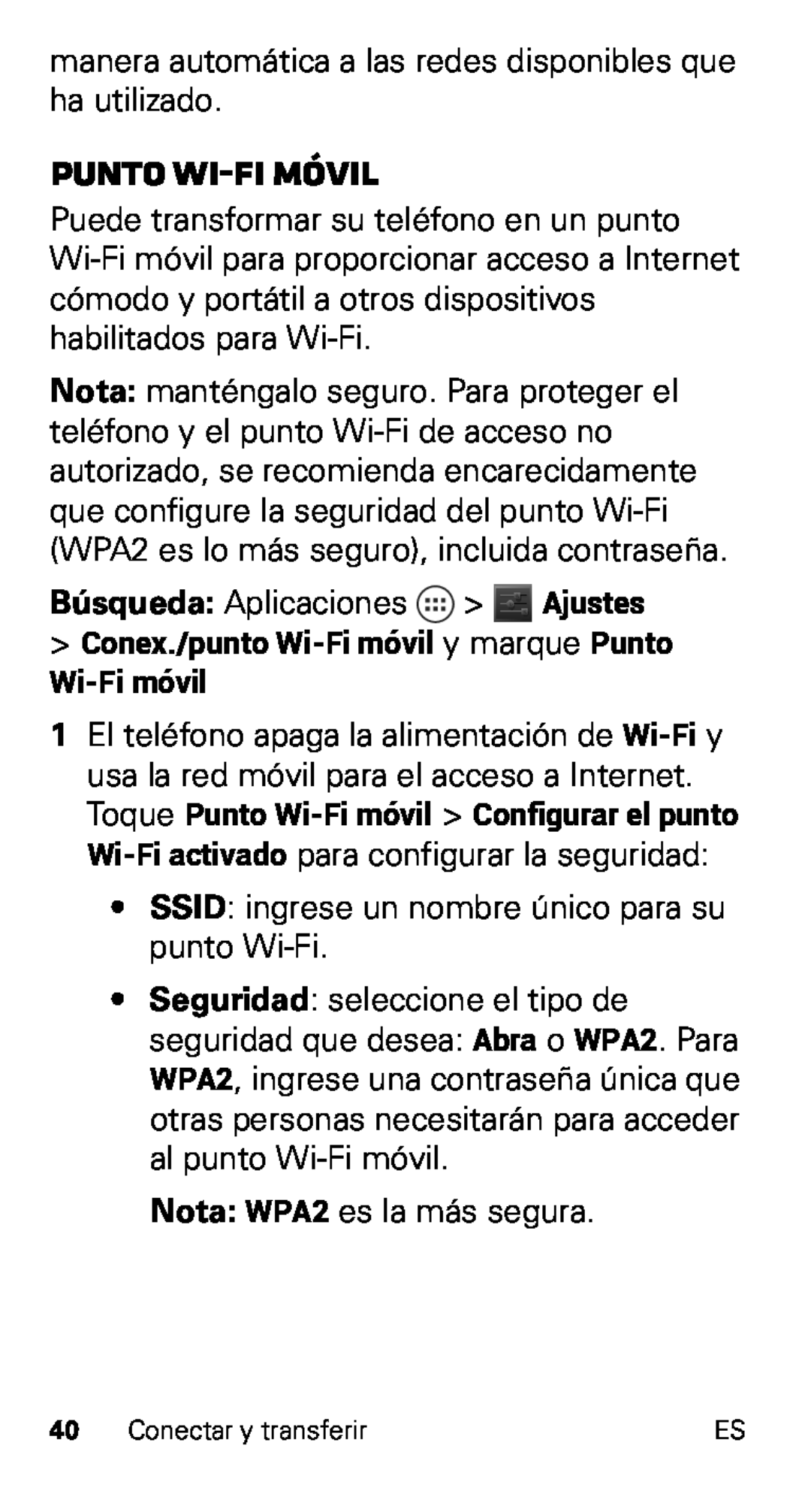 Motorola XT915, D1 manual Punto Wi-Fi móvil 