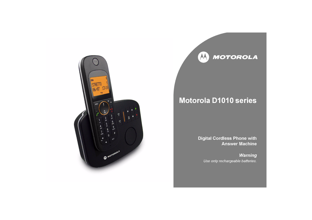 Motorola manual Motorola D1010 series 