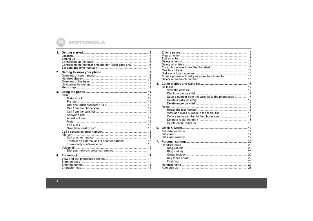 Motorola D1010 manual Navigating the menus Menu map 