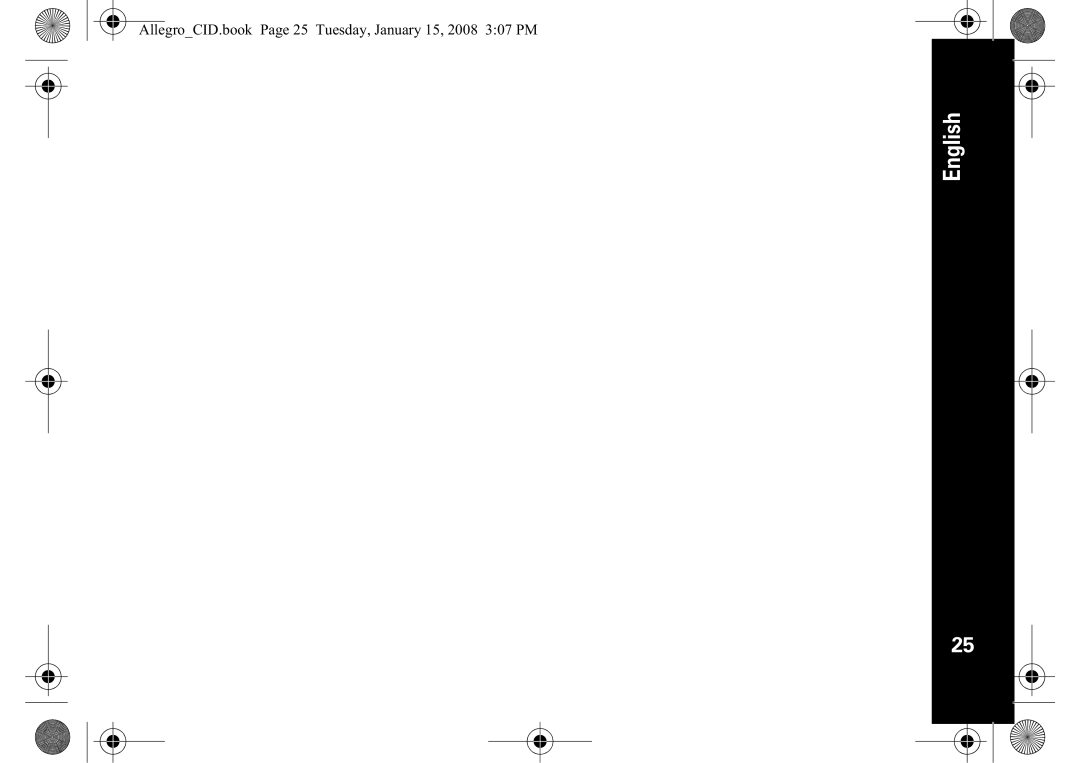 Motorola D200 manual AllegroCID.book Page 25 Tuesday, January 15, 2008 307 PM 