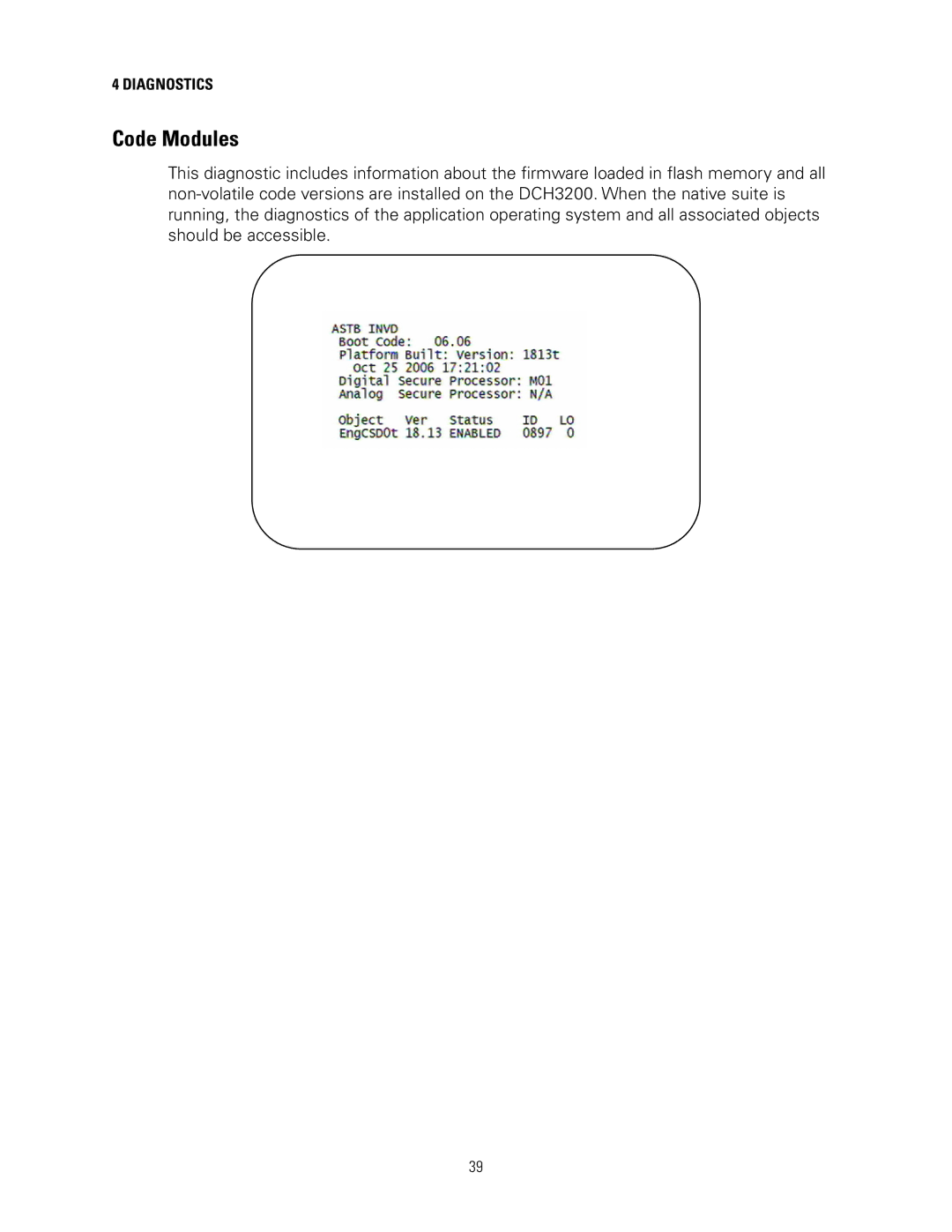 Motorola DCH3200 installation manual Code Modules 