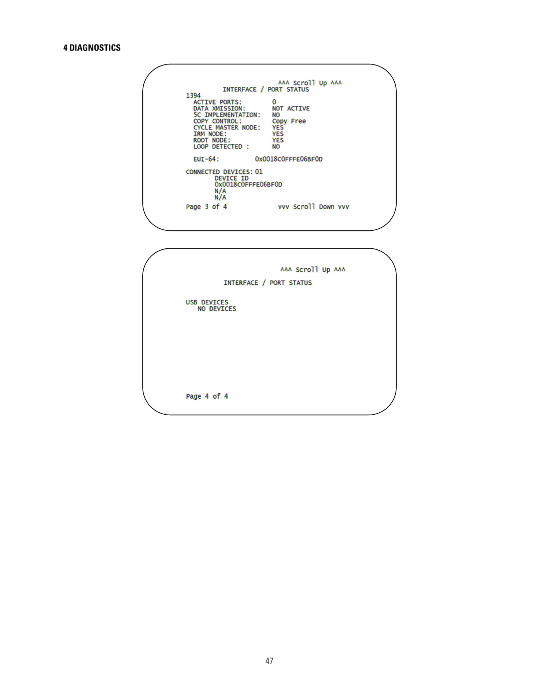 Motorola DCH3200 installation manual Diagnostics 