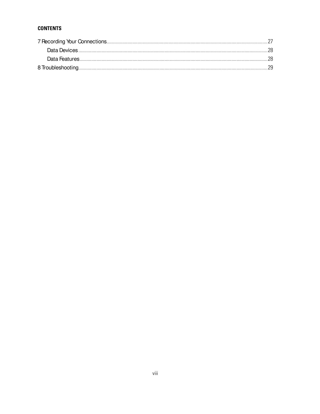 Motorola DCH6200 operation manual Viii 