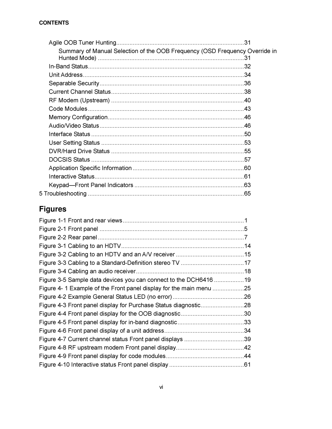 Motorola DCH6416 installation manual Figures 