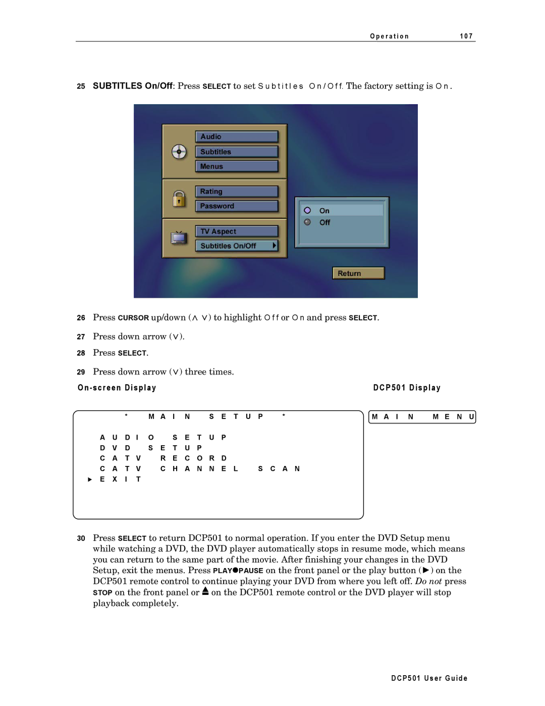 Motorola DCP501 manual I N T U P N U A N N E L X I T 