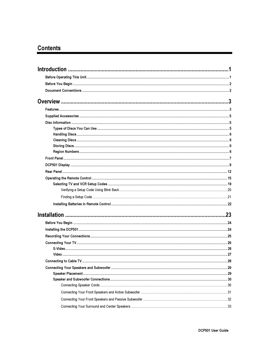 Motorola DCP501 manual Contents 