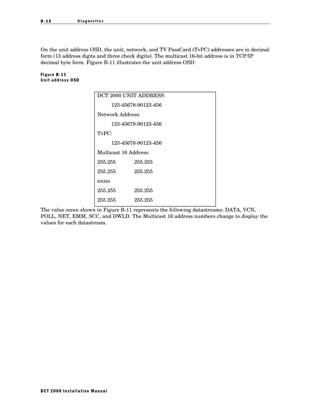 Motorola installation manual DCT 2000 Unit Address 