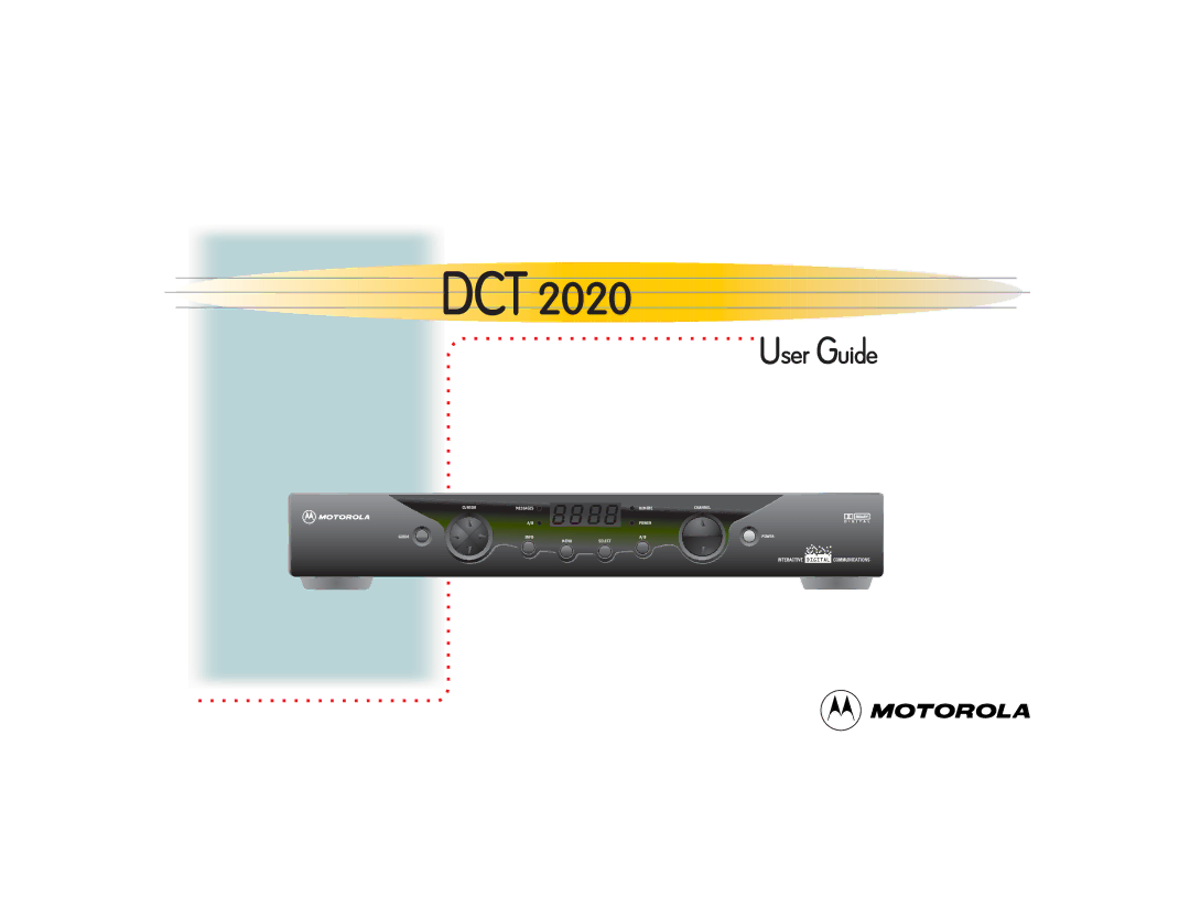 Motorola DCT 2020 manual Dct 