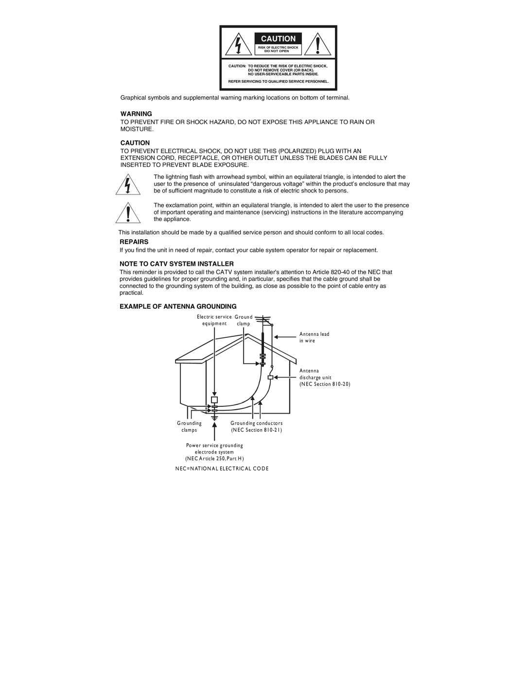 Motorola DCT2000 manual Repairs 