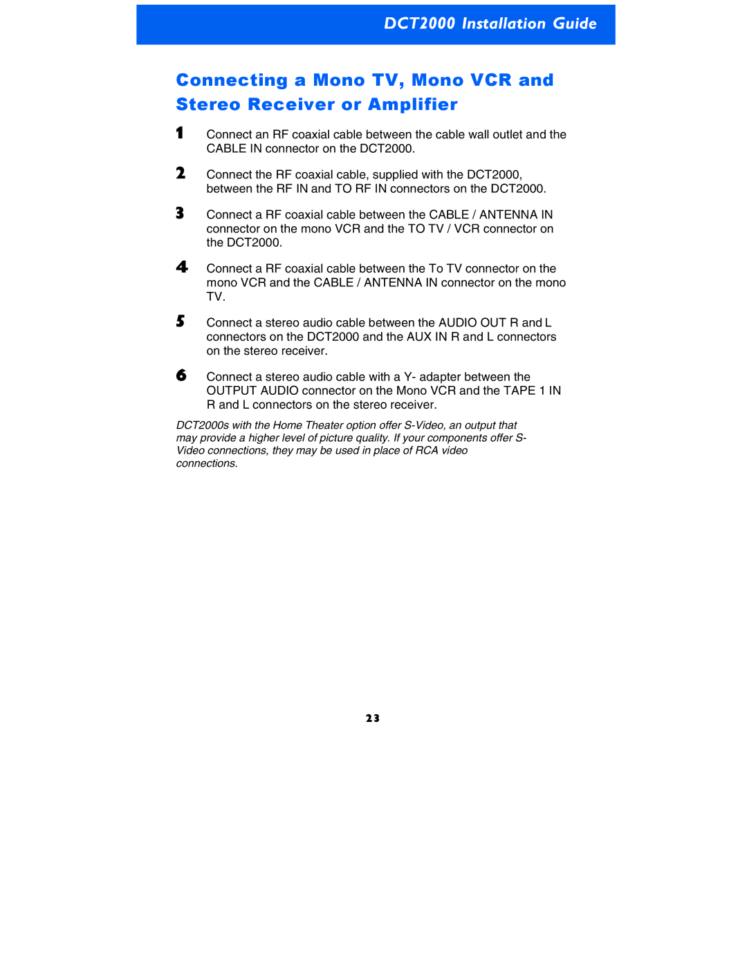 Motorola DCT2000 manual 