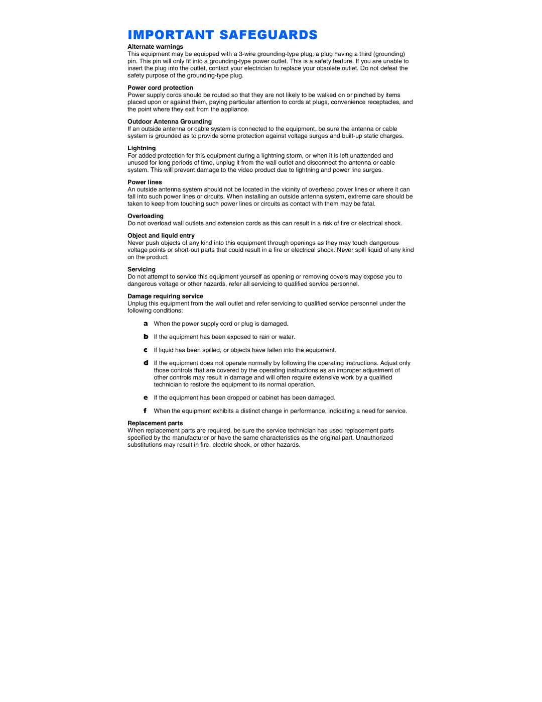 Motorola DCT2000 manual Alternate warnings 