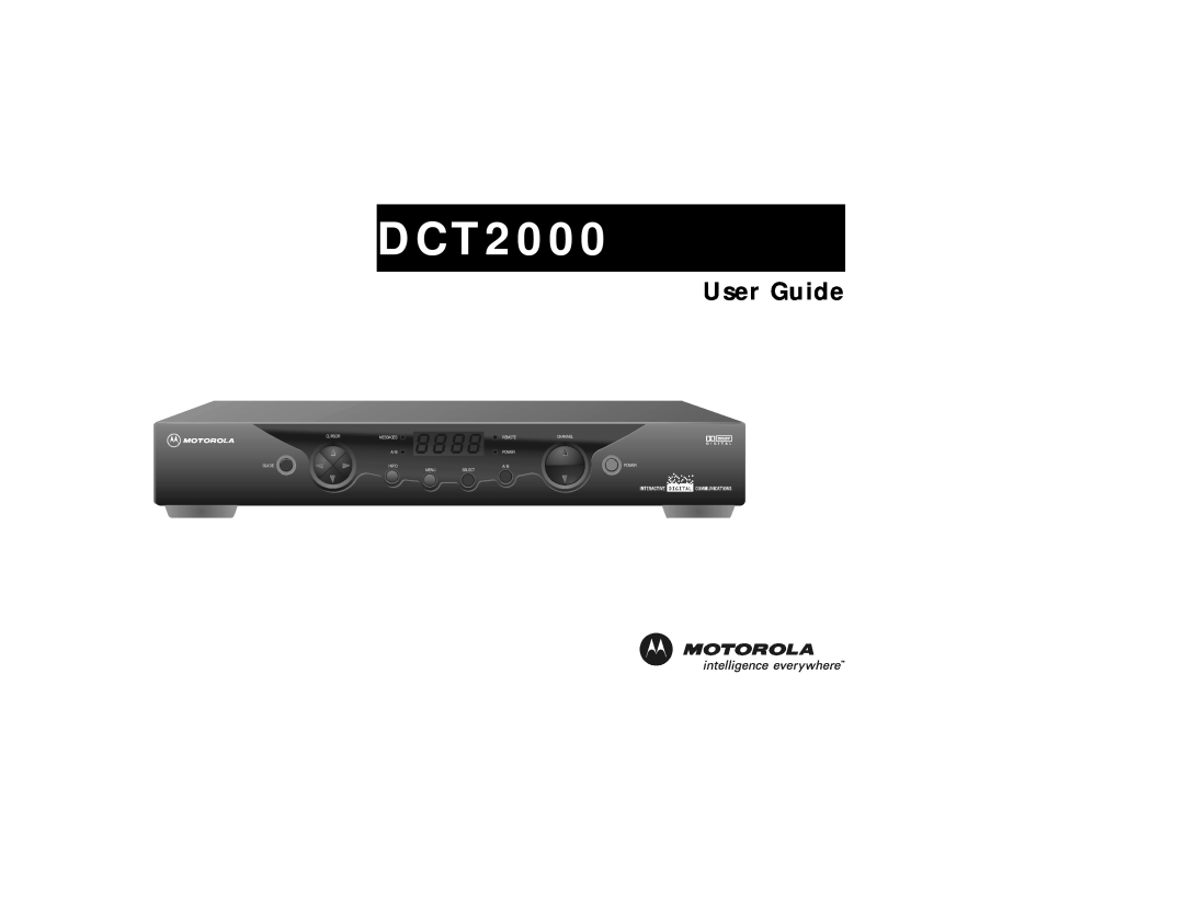 Motorola DCT2000, DCT2500 user manual Section 