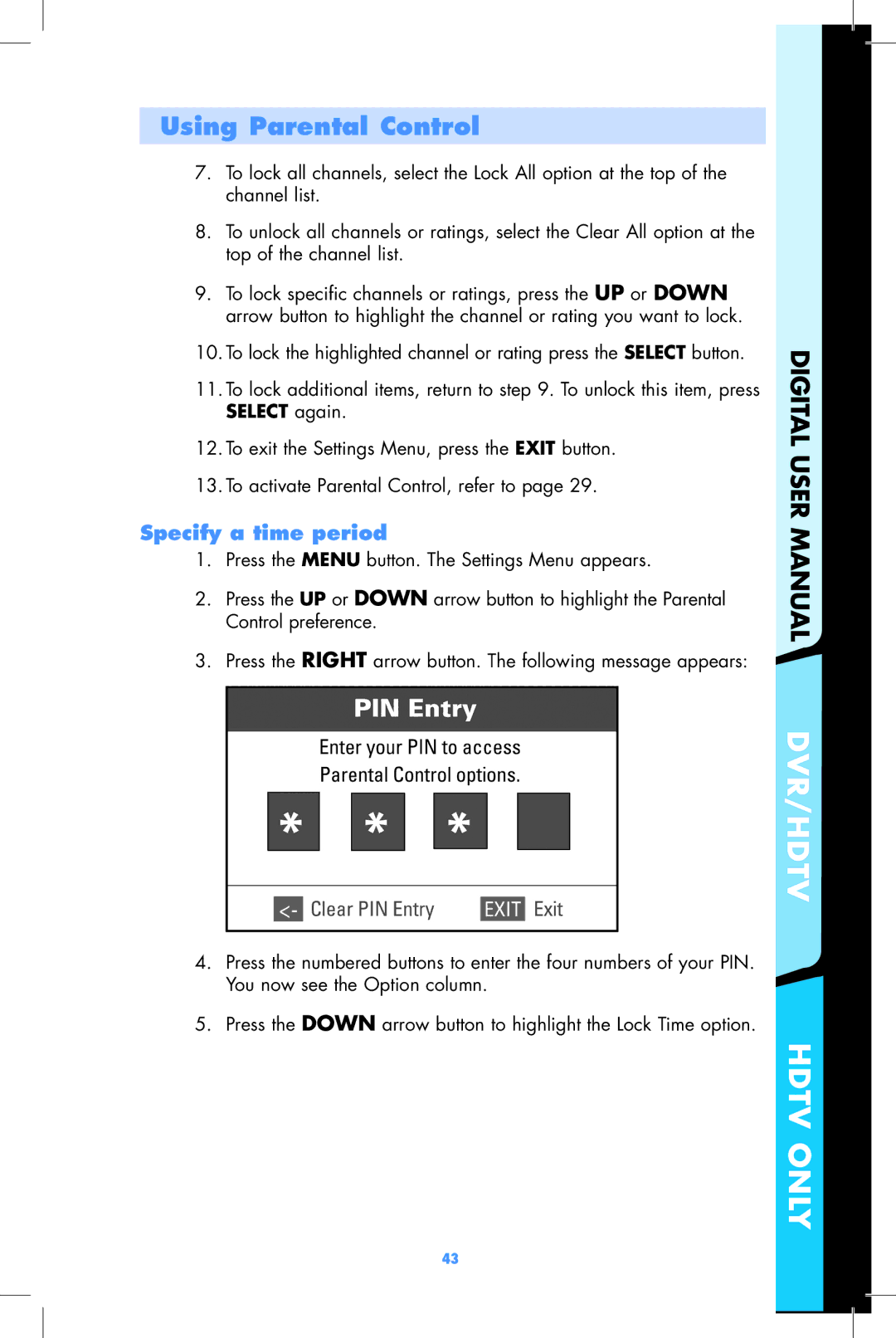 Motorola DCT2500, DCT2000 user manual Specify a time period 