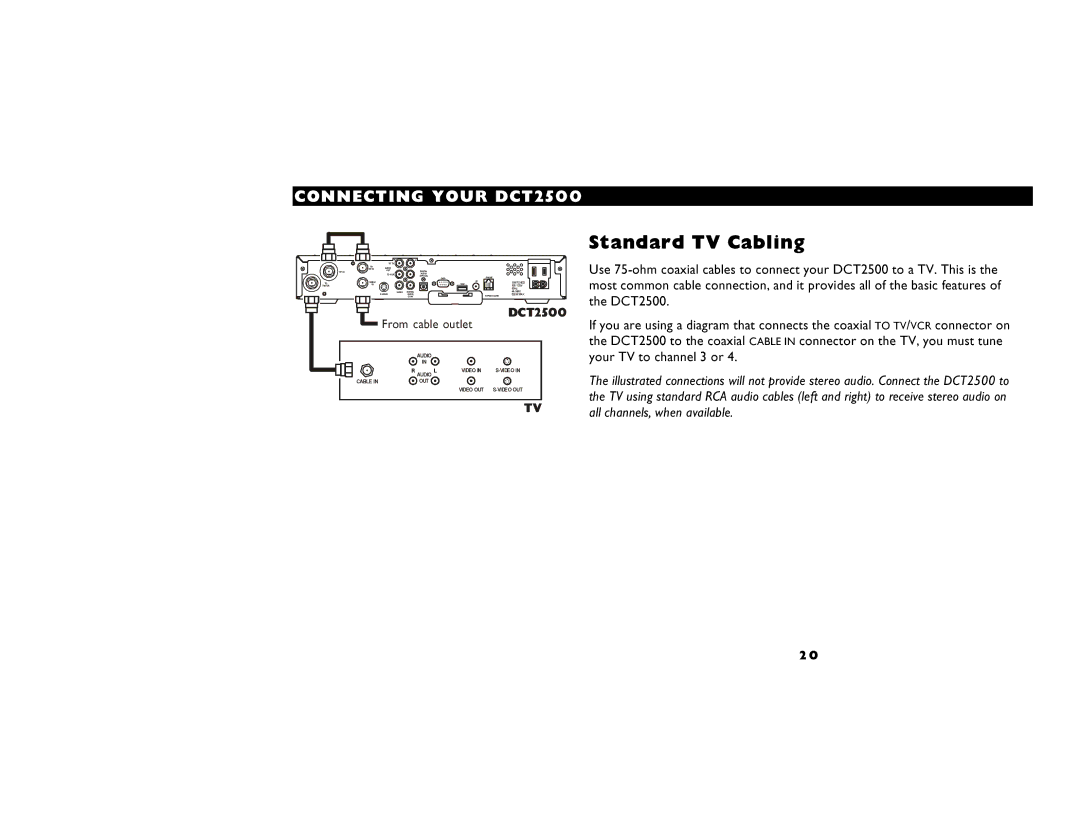 Motorola DCT2500 manual Pí~åÇ~êÇ=qs=`~ÄäáåÖ=, `lkkb`qfkd=vlro=a`qORMM=, ÍÜÉ=a`qORMMK==, Óçìê=qs=íç=ÅÜ~ååÉä=P=çê=QK= 