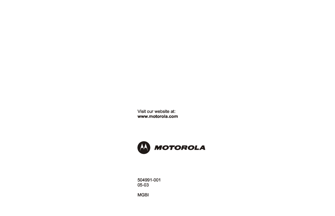 Motorola DCT2500 manual Visit our website at, 504991-001, Mgbi 