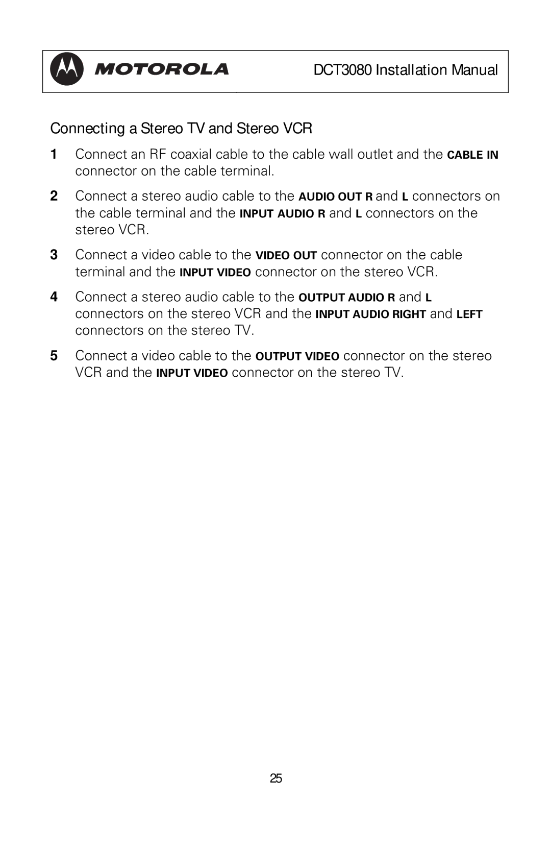 Motorola DCT3080 manual 