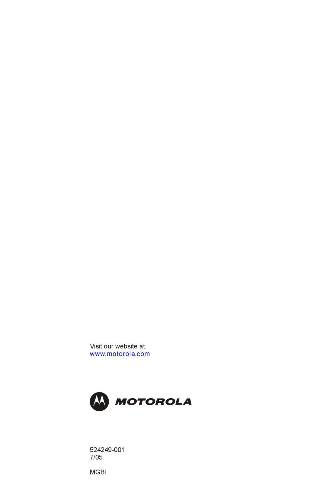 Motorola DCT3400 Series manual Mgbi 