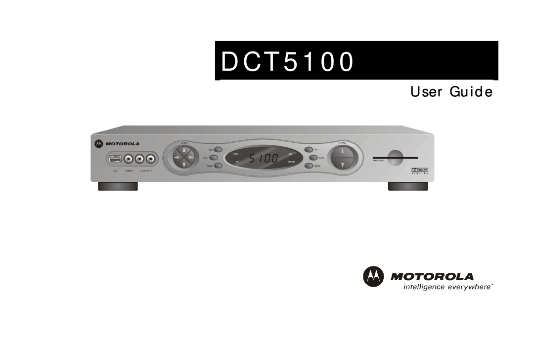 Motorola specifications Clearly, A Better Television Experience, DCT5100 HIGH-DEFINITIONDIGITAL CABLE RECEIVER 