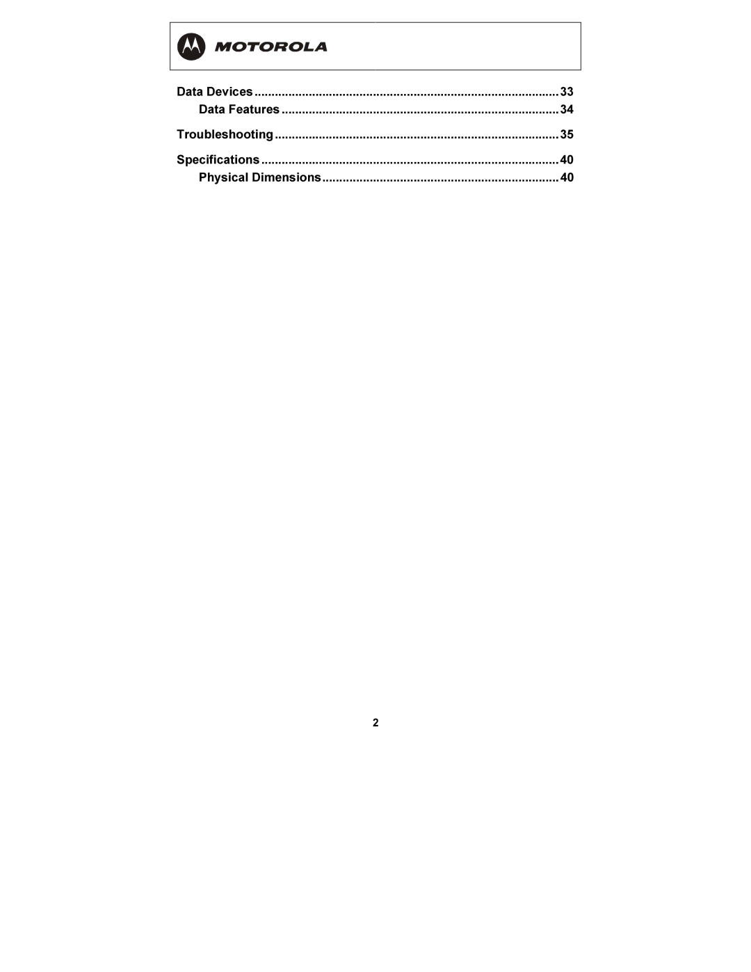 Motorola DCT6208, DCT6200 manual Data Features 