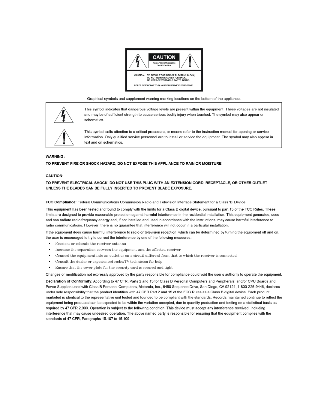 Motorola DCT700, DTC700 installation manual 