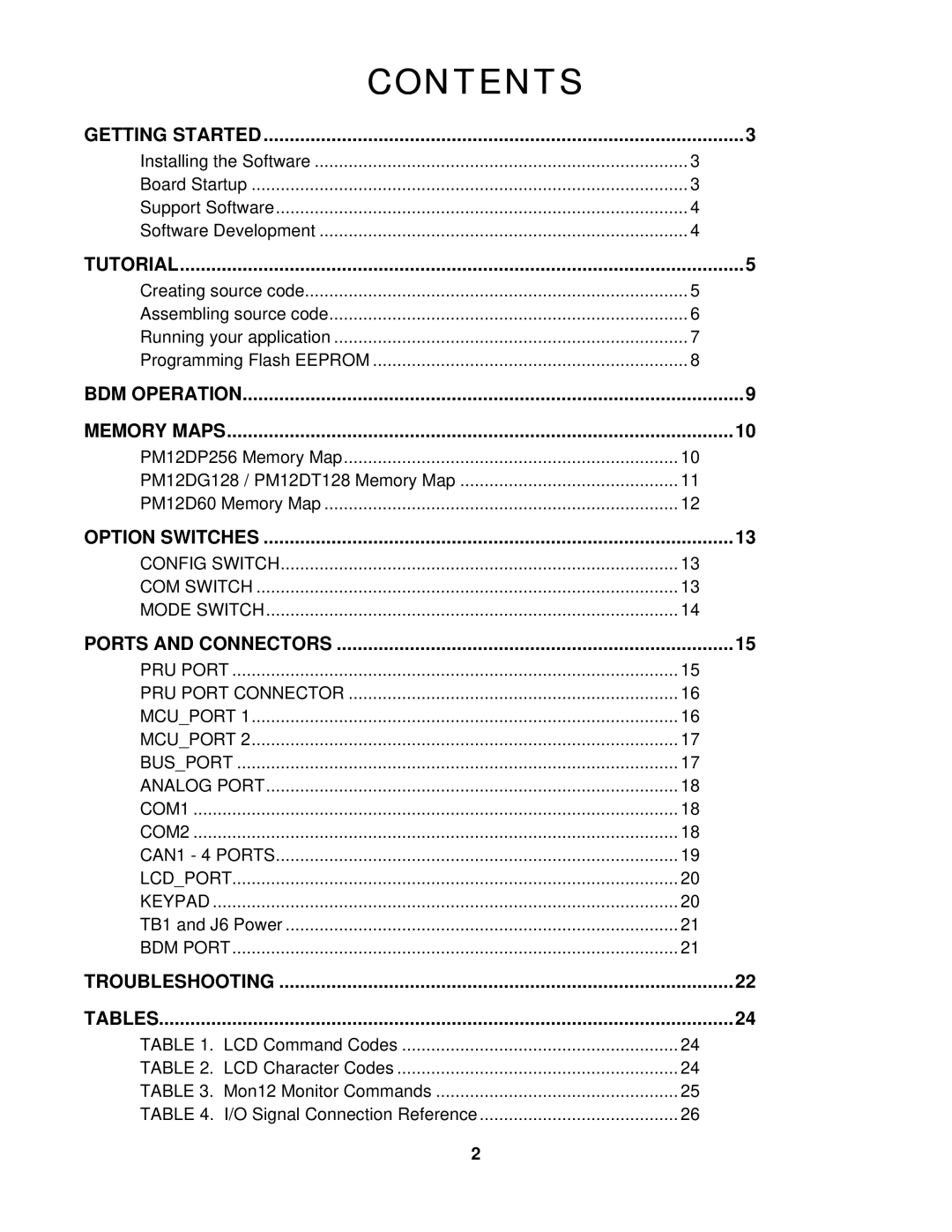 Motorola DG128, 68HC912D60, CMD912x, DT128 manual Contents 