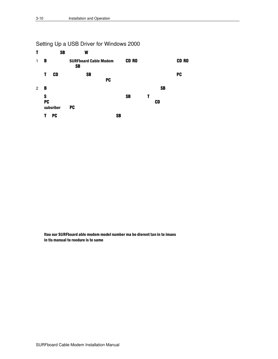 Motorola DHSB5100 installation manual Setting Up a USB Driver for Windows 