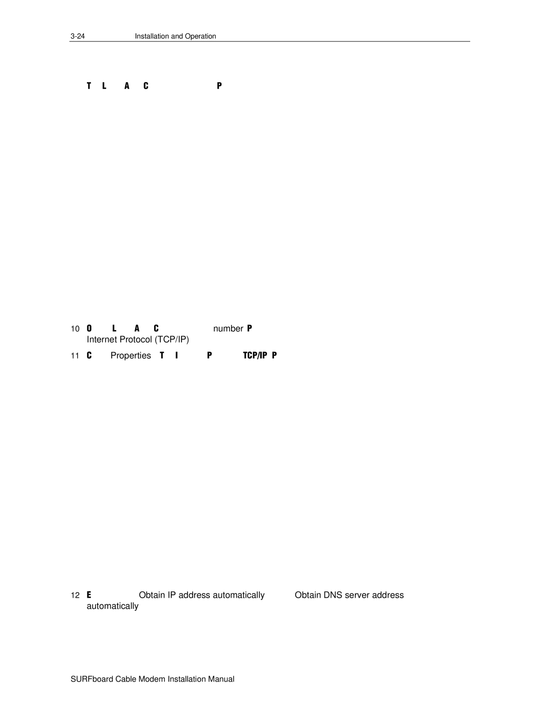 Motorola DHSB5100 installation manual Internet Protocol TCP/IP is checked 