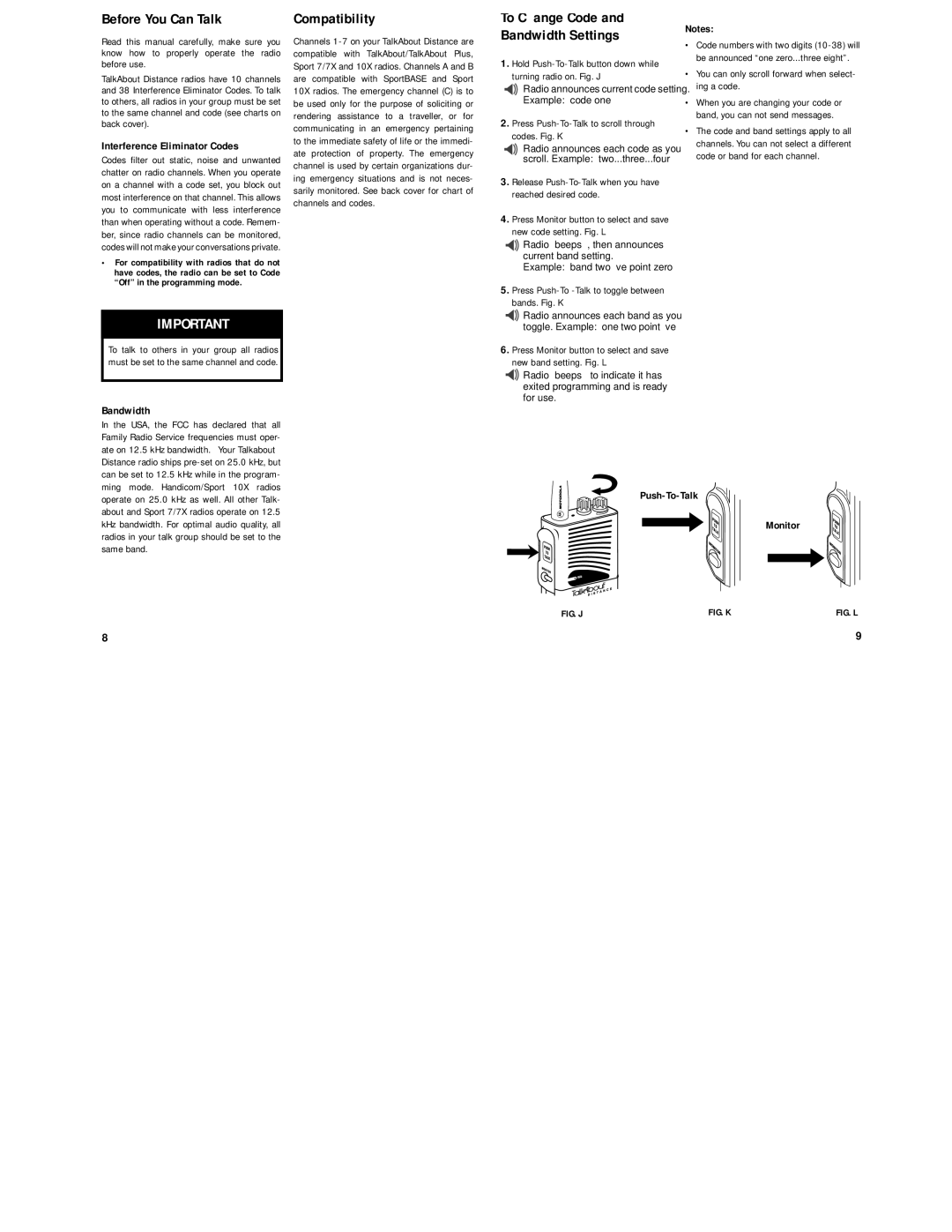 Motorola DPS specifications Before You Can Talk, Compatibility, To C ange Code Bandwidth Settings 