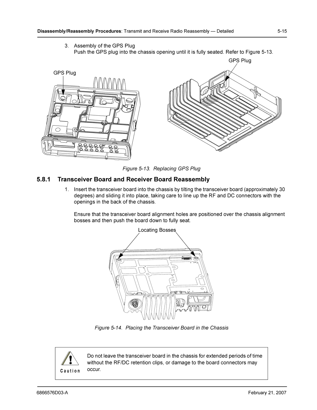 Motorola DR 3000 service manual Transceiver Board and Receiver Board Reassembly, Occur 