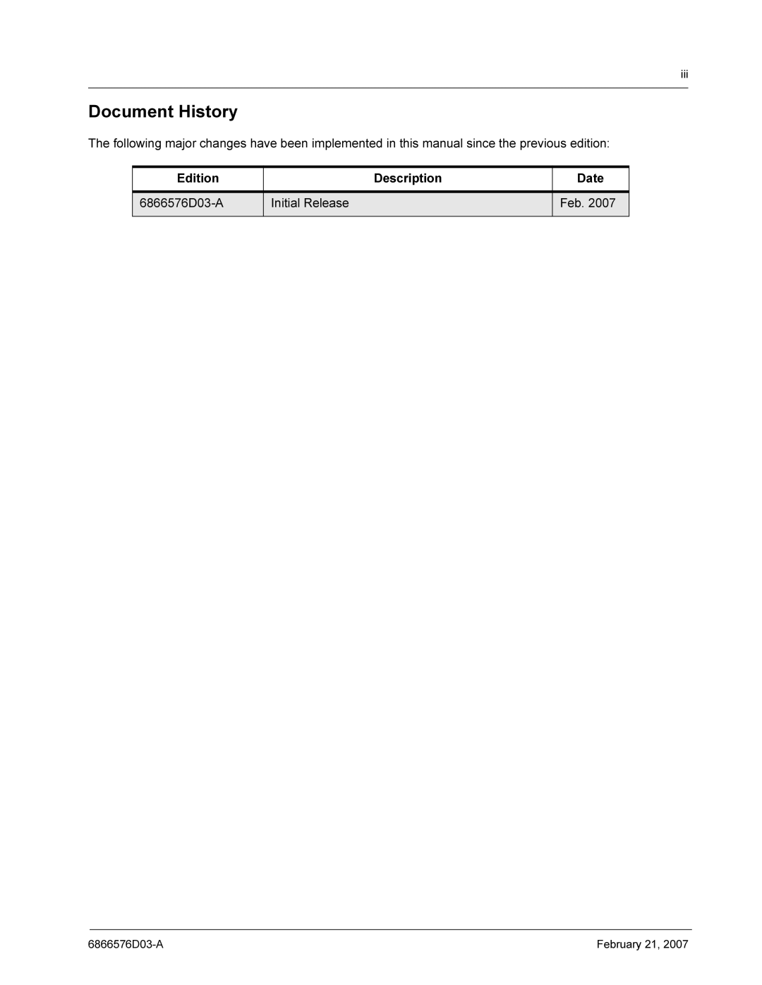 Motorola DR 3000 service manual Document History 