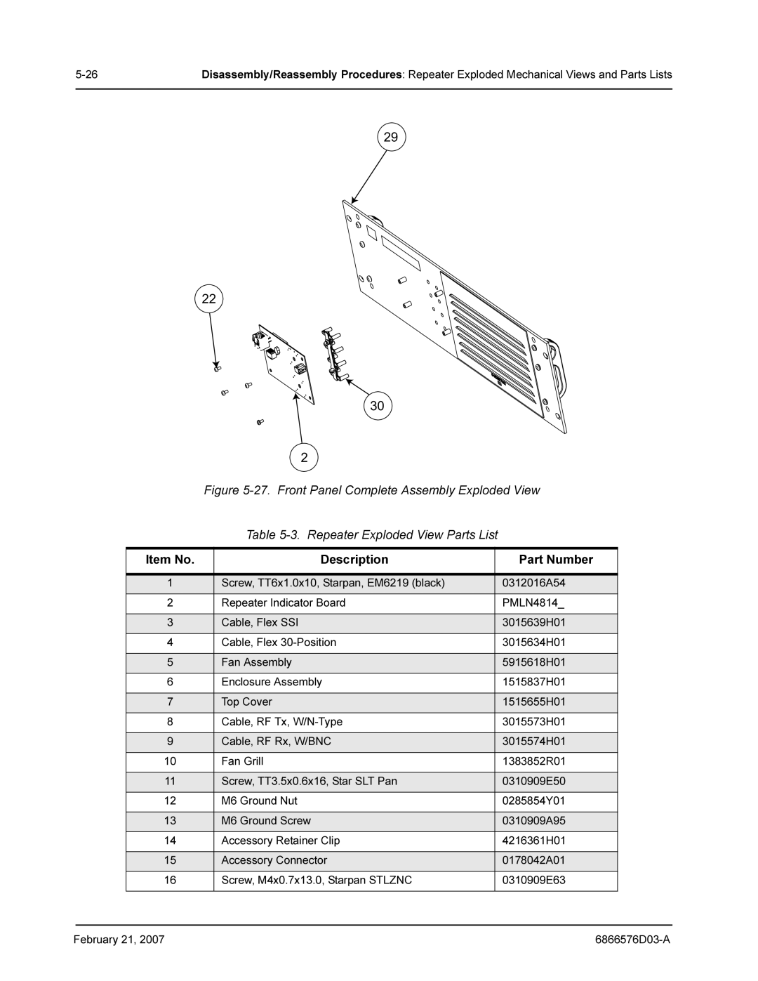 Motorola DR 3000 service manual 6866576D03-A 