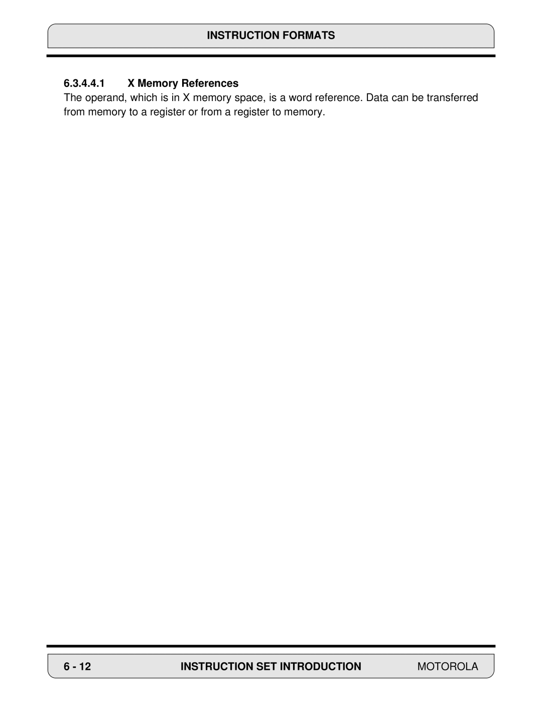 Motorola 24-Bit Digital Signal Processor, DSP56000 manual Instruction Formats 