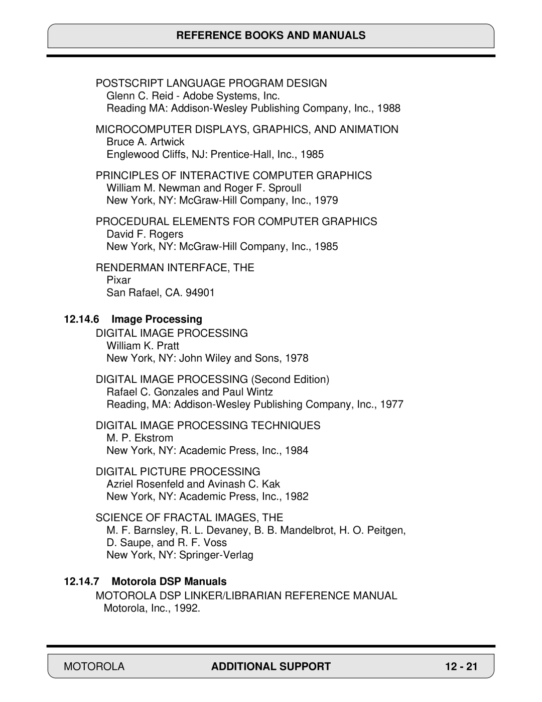 Motorola DSP56000 manual Postscript Language Program Design, Motorola DSP LINKER/LIBRARIAN Reference Manual 