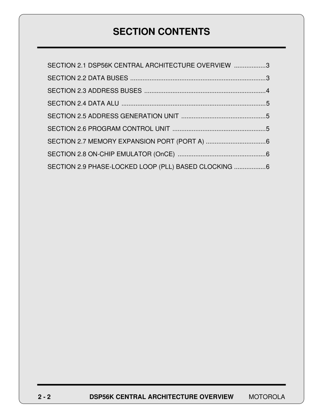 Motorola 24-Bit Digital Signal Processor, DSP56000 manual PHASE-LOCKED Loop PLL Based Clocking 