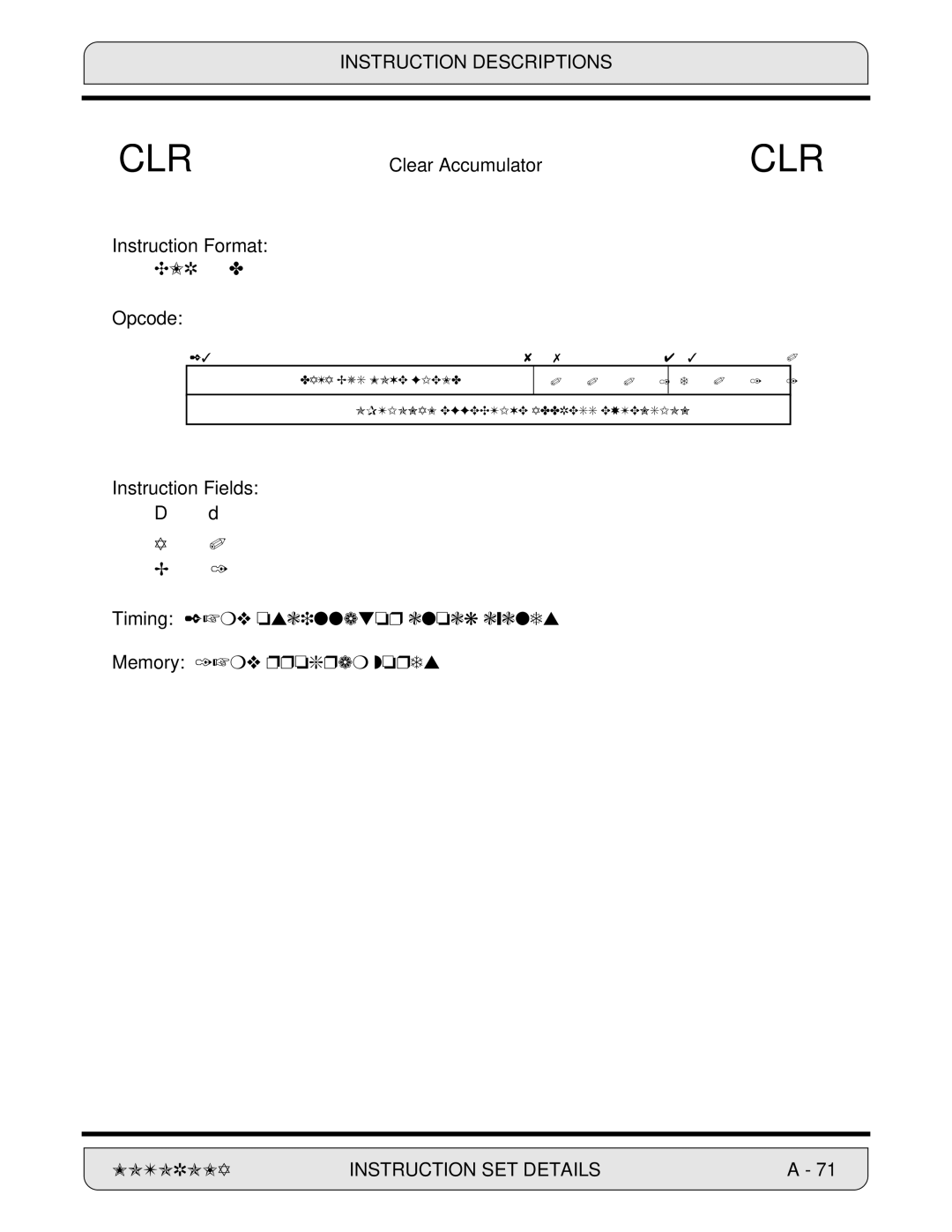 Motorola DSP56000, 24-Bit Digital Signal Processor manual Clr D 