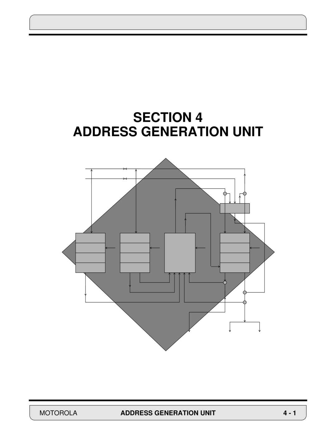 Motorola DSP56000, 24-Bit Digital Signal Processor manual Section Address Generation Unit, Motorola Address Generation Unit 