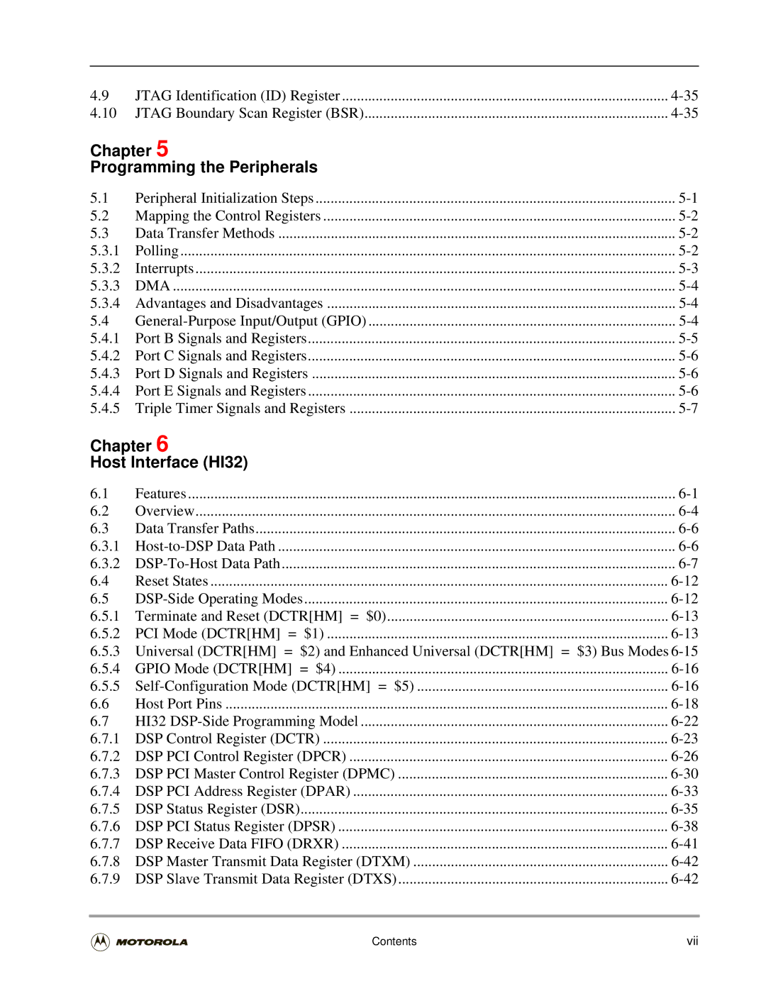 Motorola DSP56301 user manual Chapter Programming the Peripherals, Chapter Host Interface HI32 