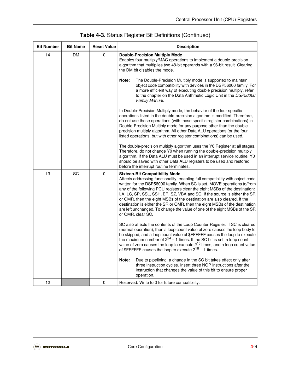 Motorola DSP56301 user manual Sixteen-Bit Compatibility Mode 