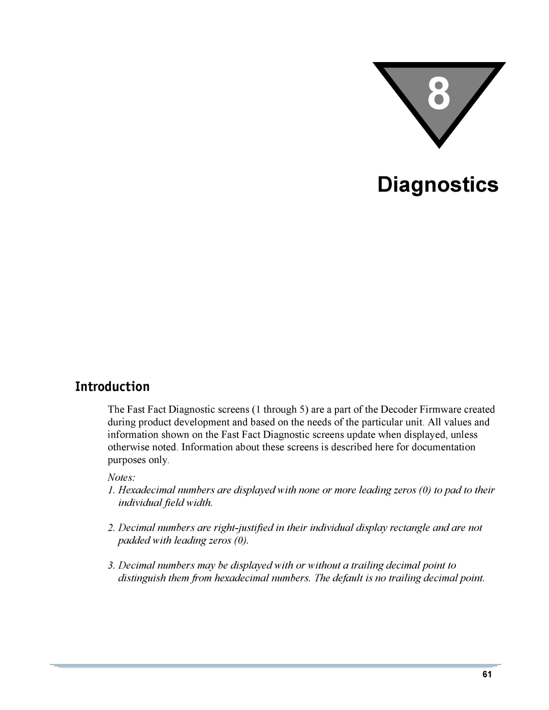 Motorola DSR-6000 manual Diagnostics, Introduction 