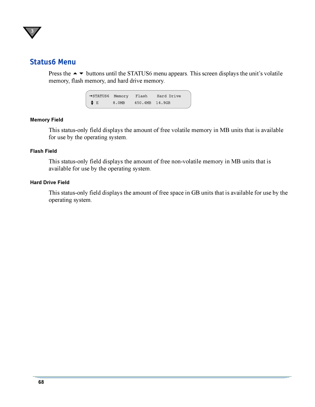 Motorola DSR-6400 manual Status6 Menu 