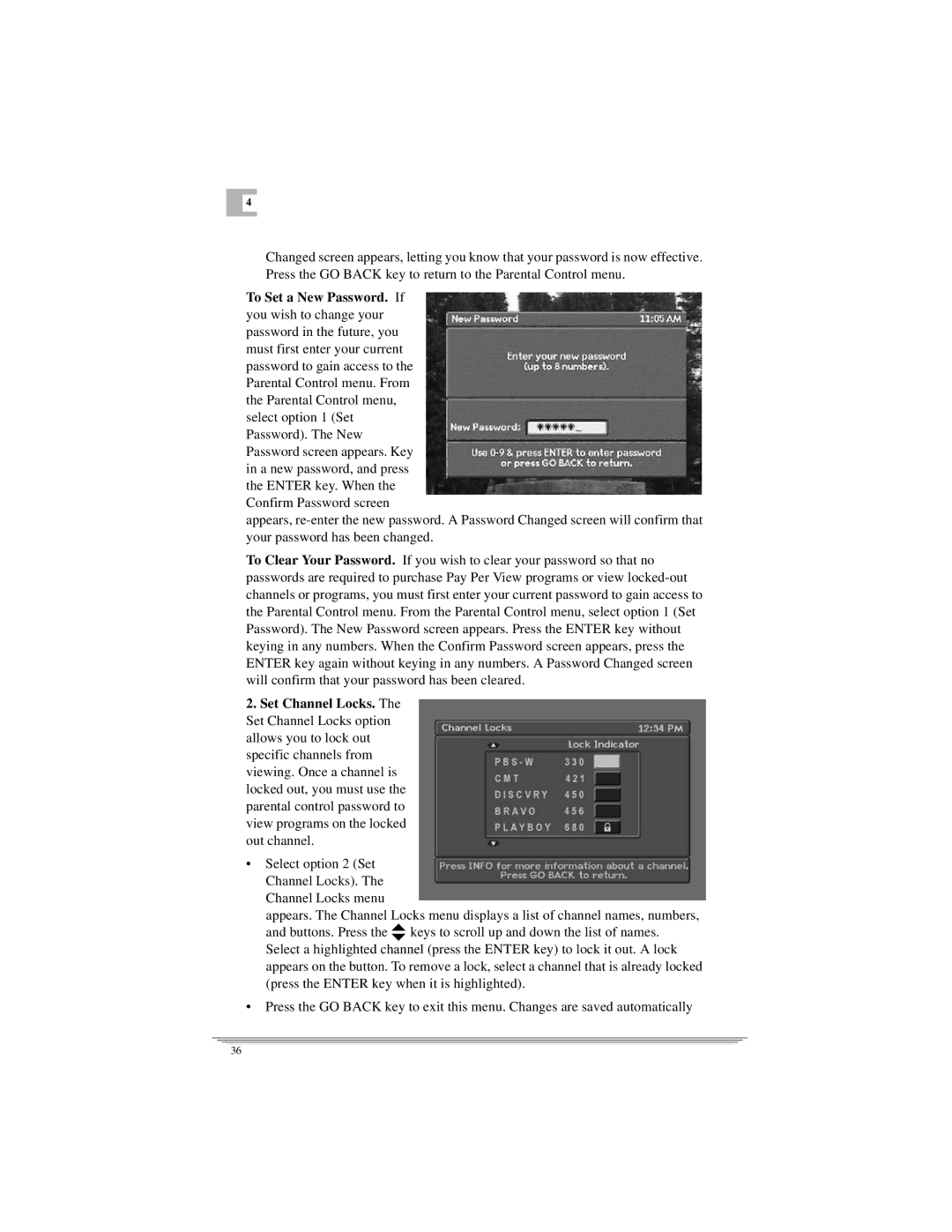 Motorola DSR205 manual Press the Enter key when it is highlighted 