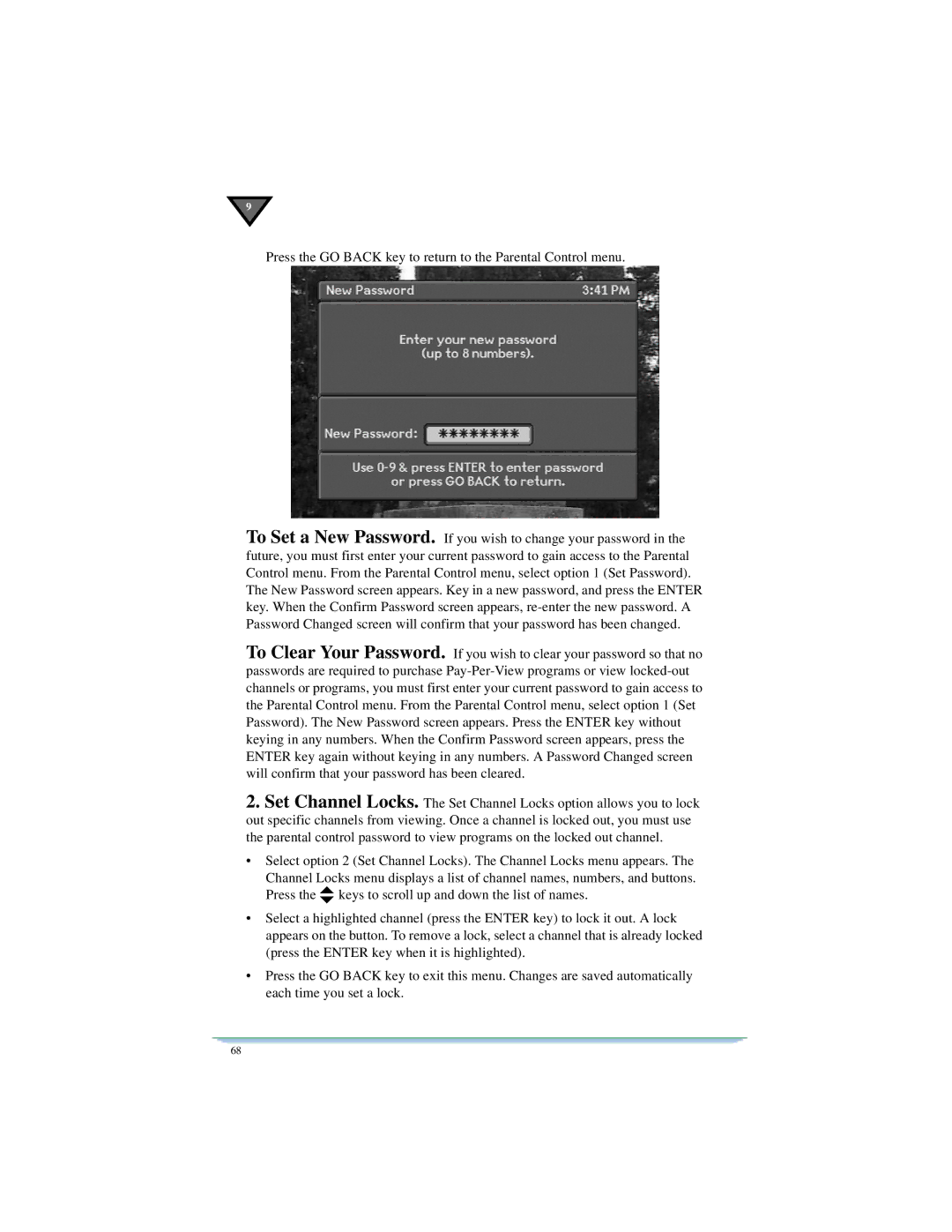 Motorola DSR470 manual Press the Enter key when it is highlighted 