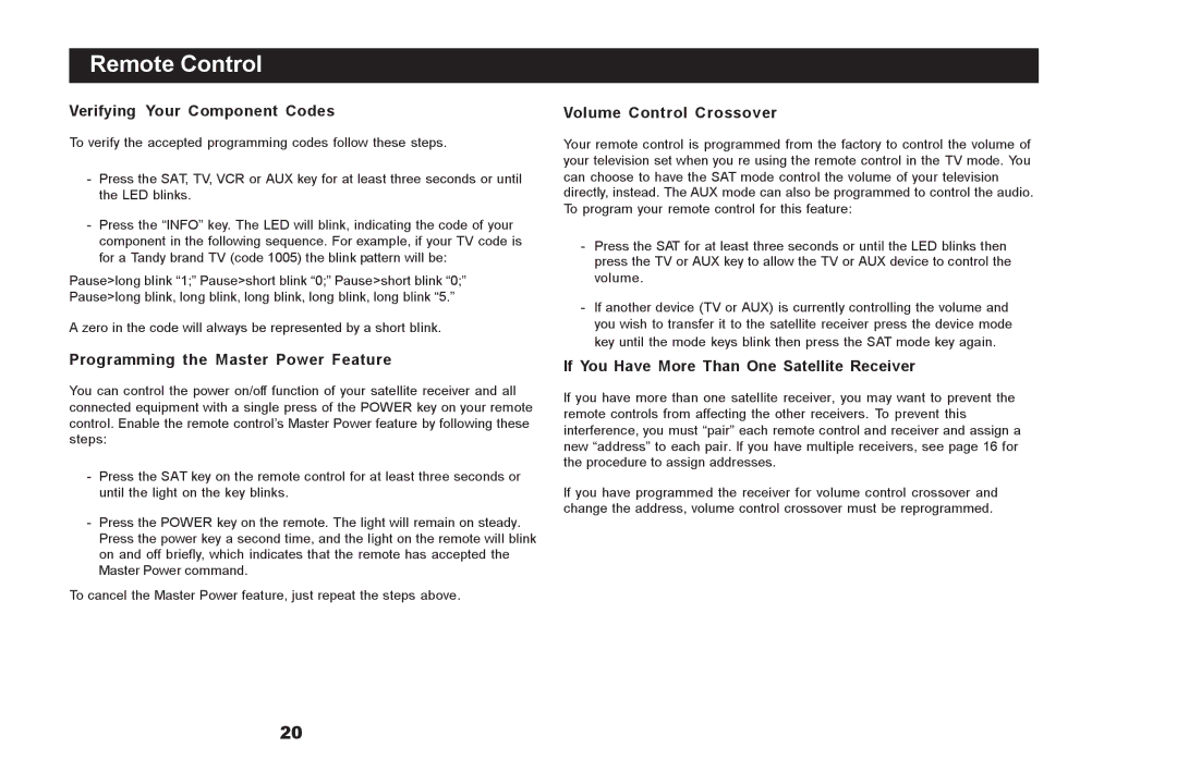 Motorola DSR500 manual Verifying Your Component Codes 