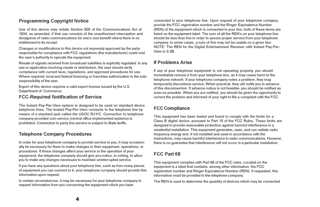 Motorola DSR500 manual Programming Copyright Notice 