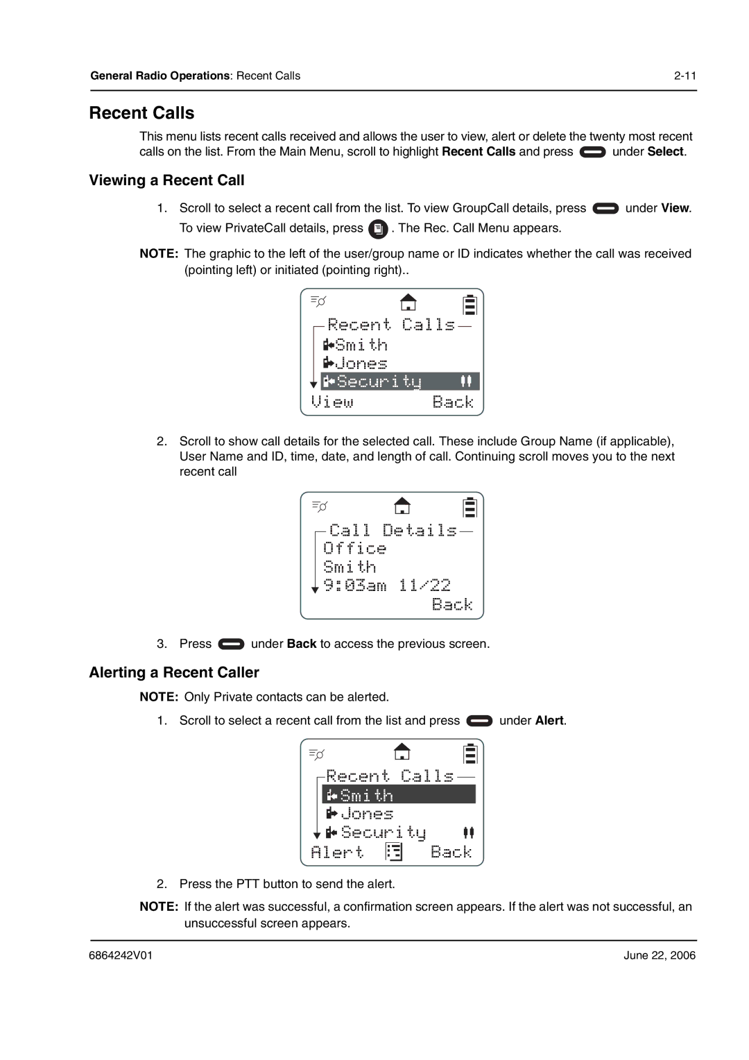 Motorola DTR2430, DTR2450 manual Security 