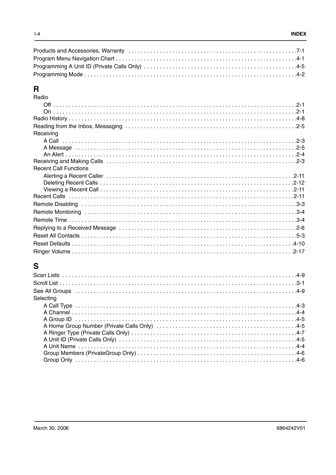 Motorola DTR2450, DTR2430 manual Receiving 