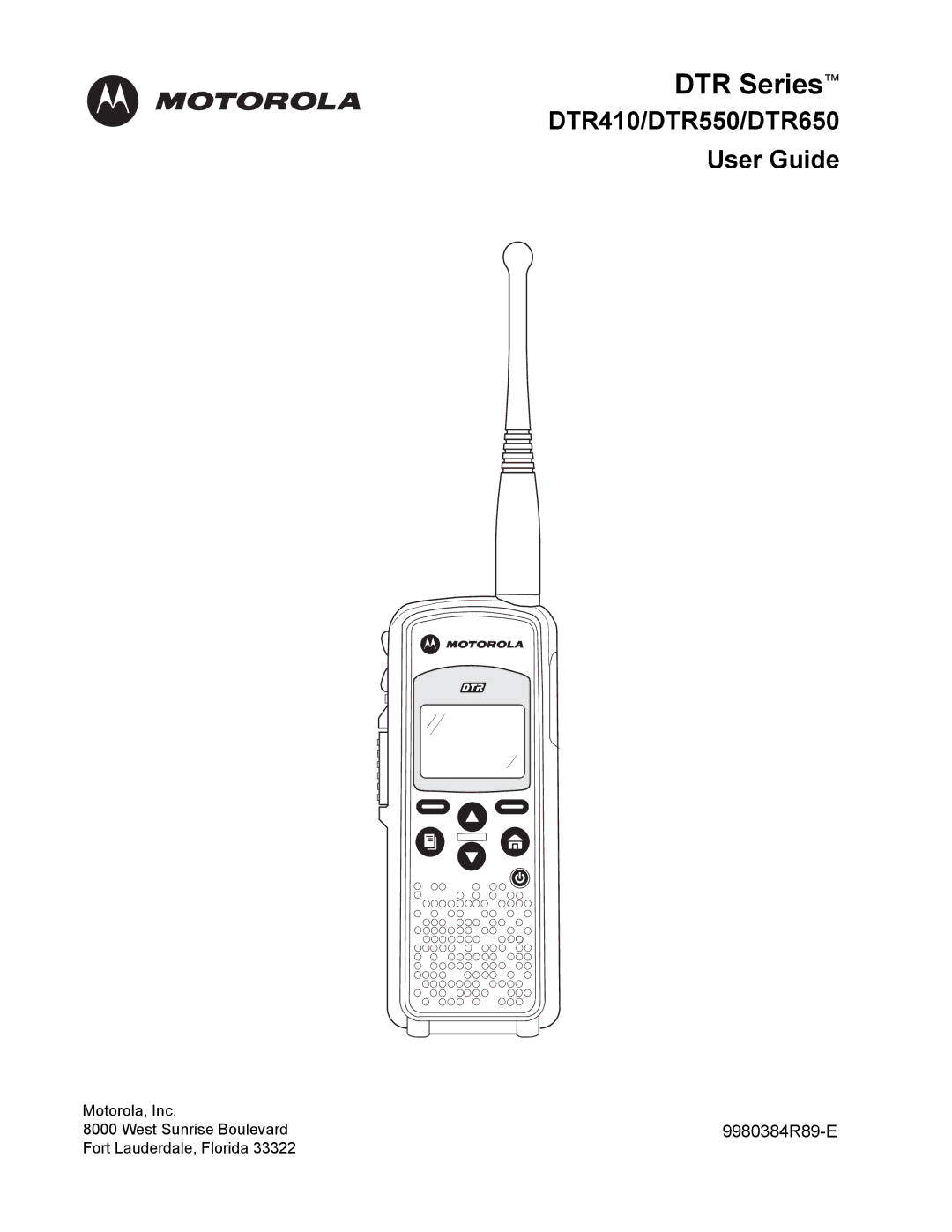 Motorola DTR410 manual DTR Series 