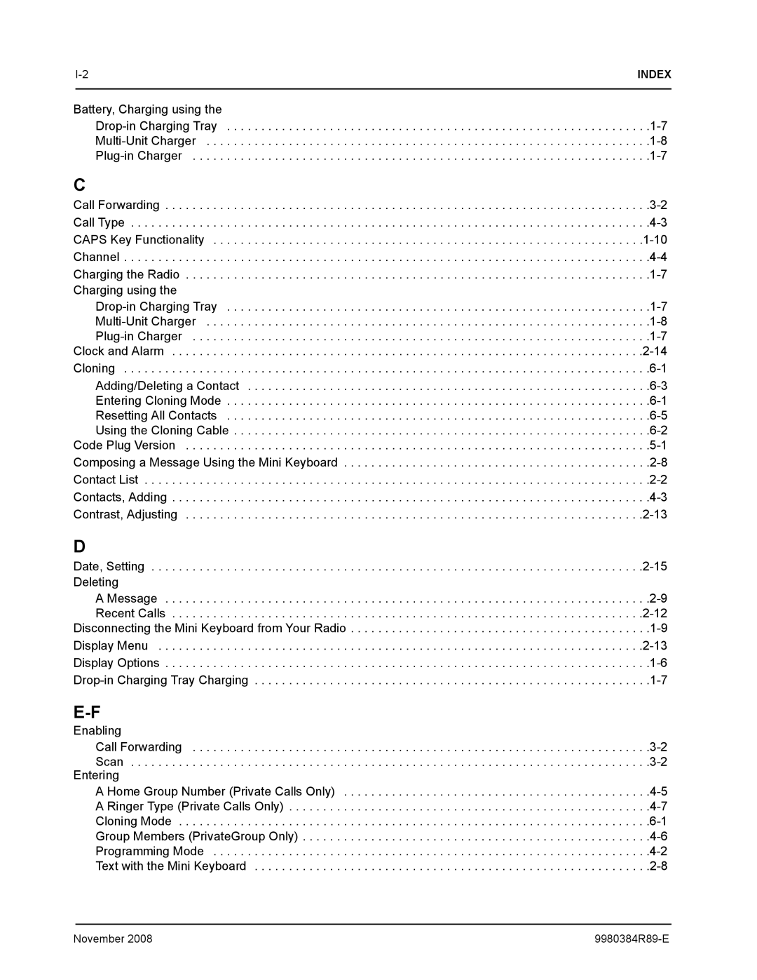 Motorola DTR410 manual Battery, Charging using 