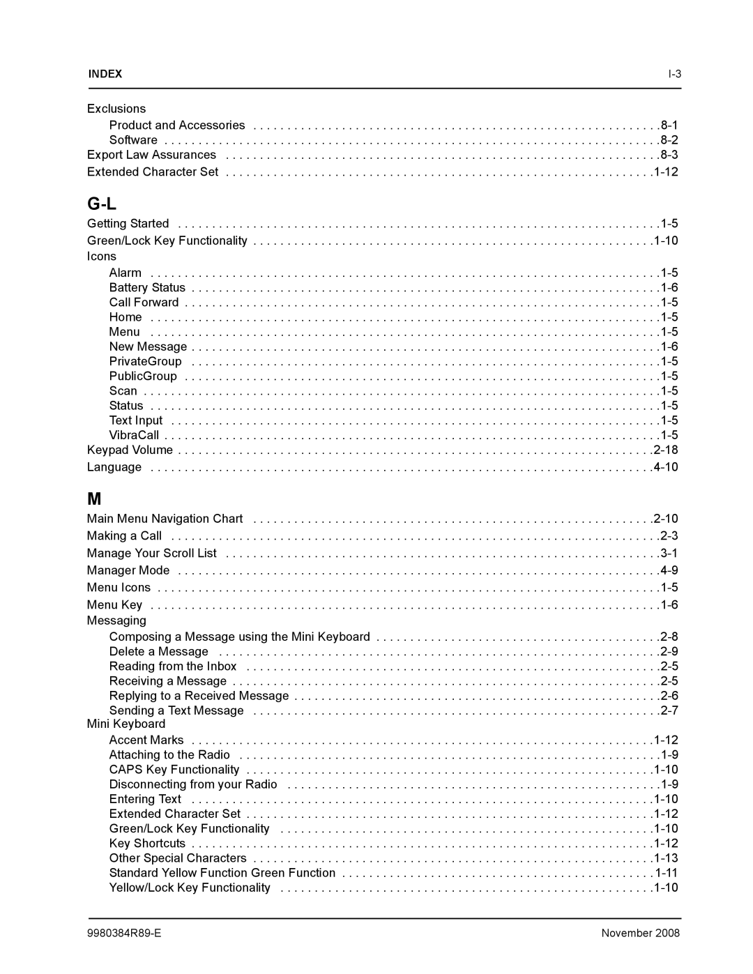 Motorola DTR410 manual Messaging Composing a Message using the Mini Keyboard 