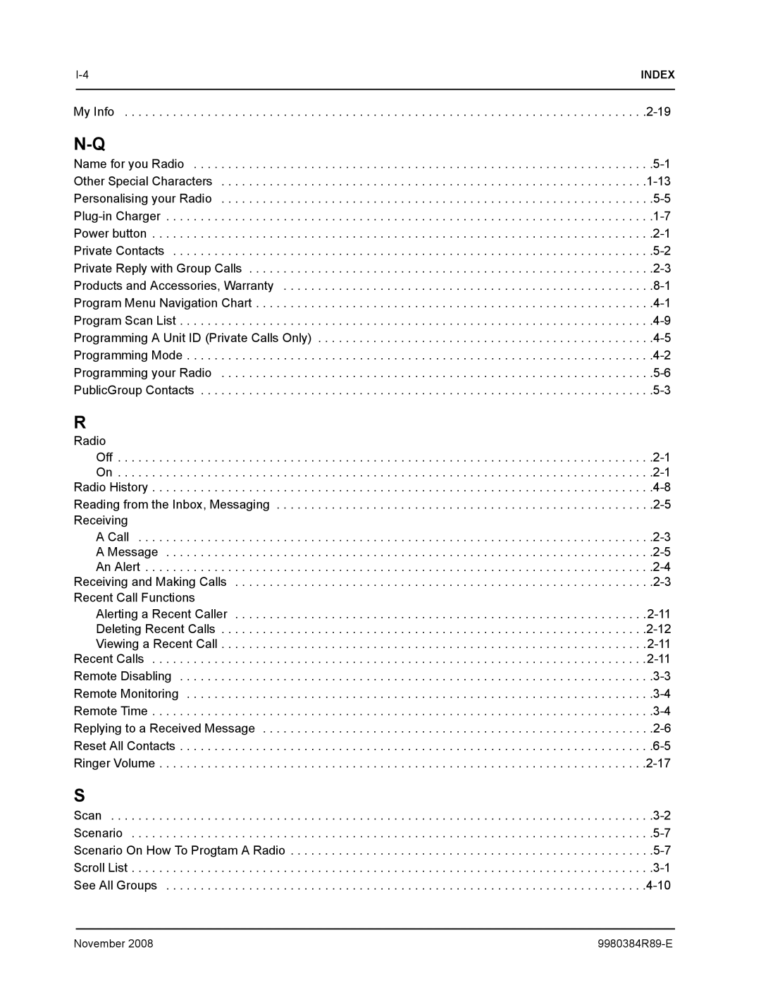 Motorola DTR410 manual Radio 